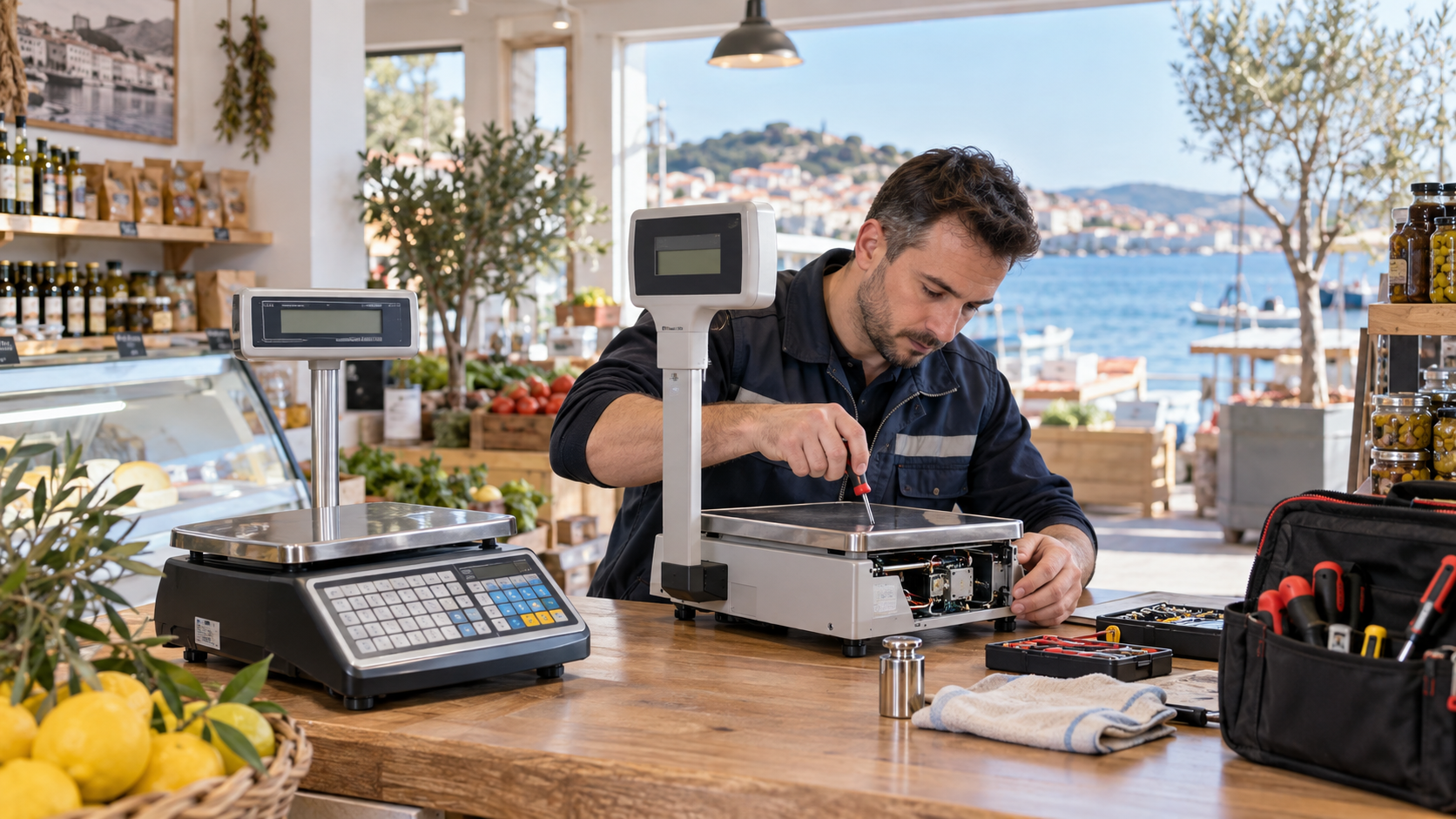 Ayvalık terazi servisi ve barkodlu terazi tamiri