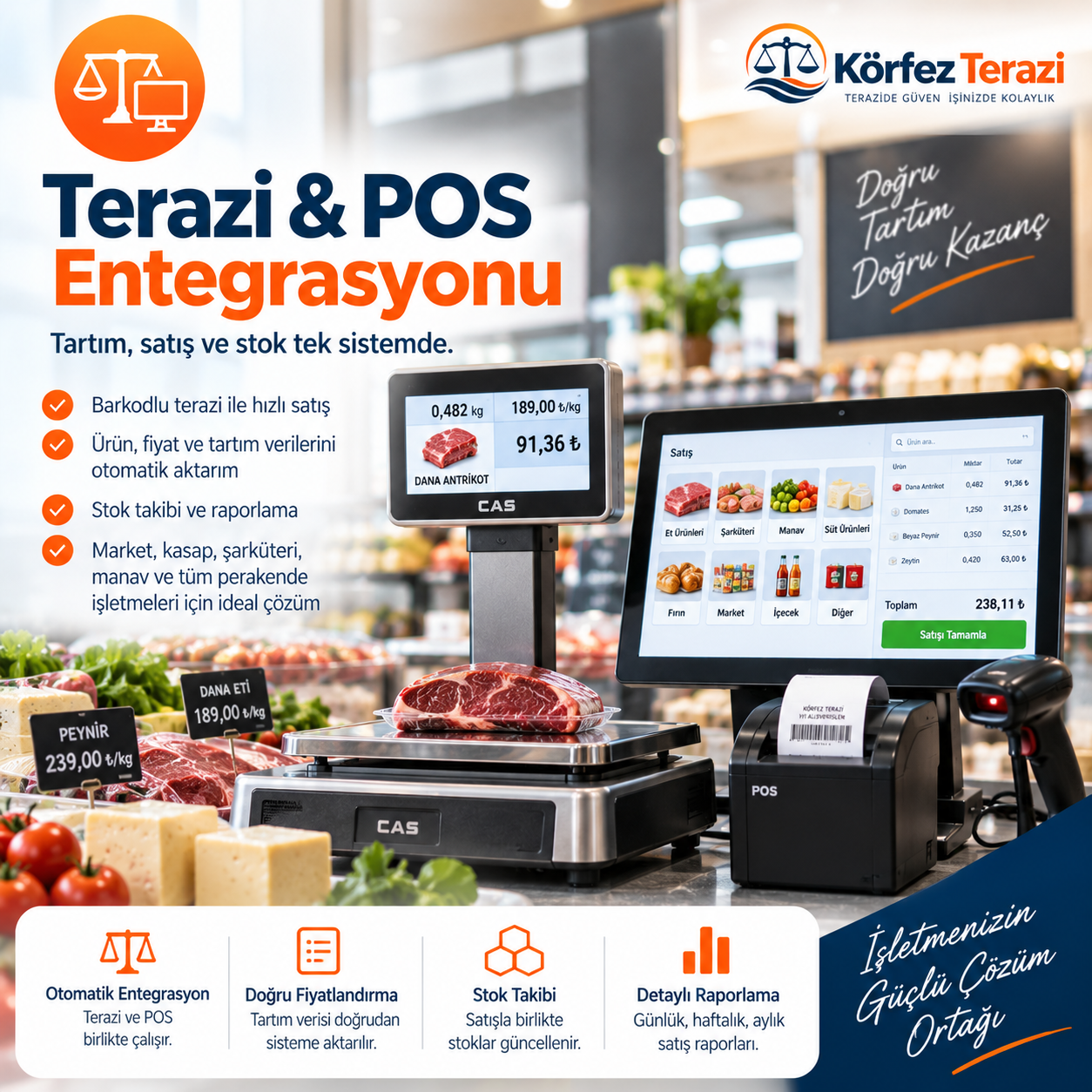 Terazi ve POS entegrasyonu